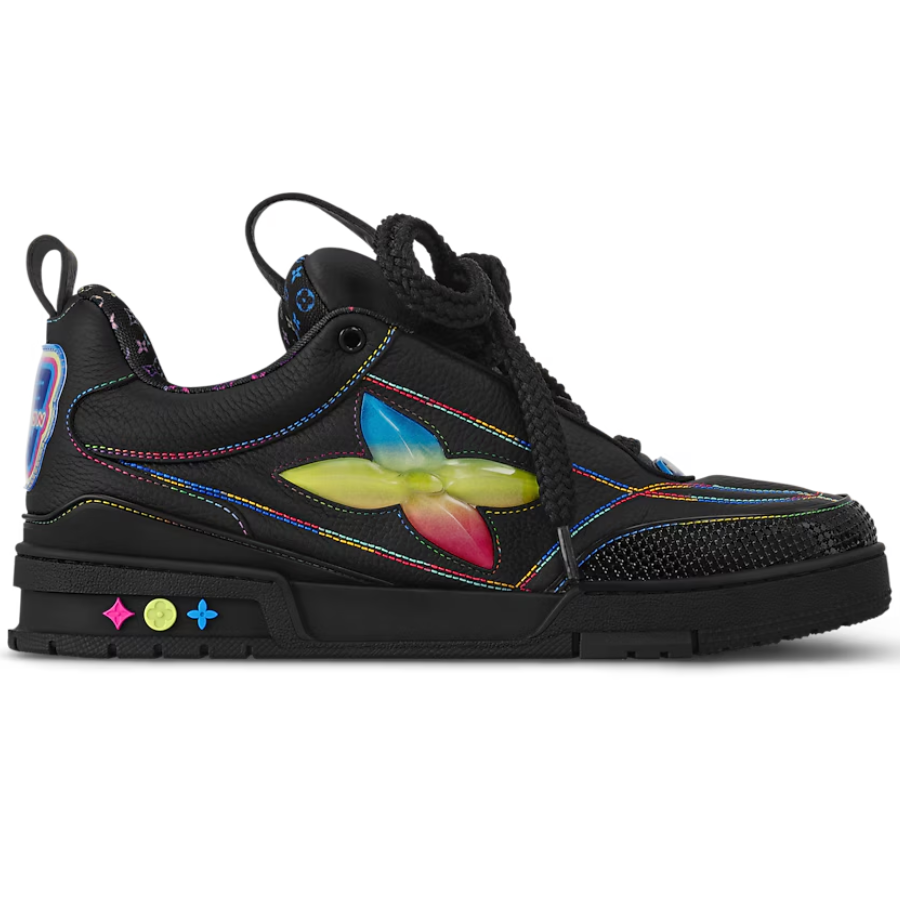 Louis Vuitton LV Skate Sneaker ‘Black Rainbow Monogram Flower’