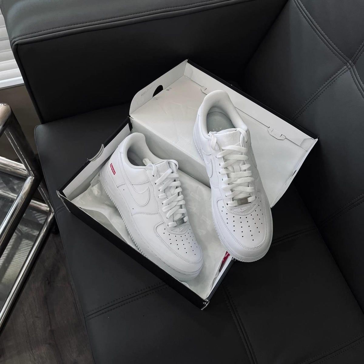 Nike  Air Force 1x Supreme Low 'Box Logo - White'