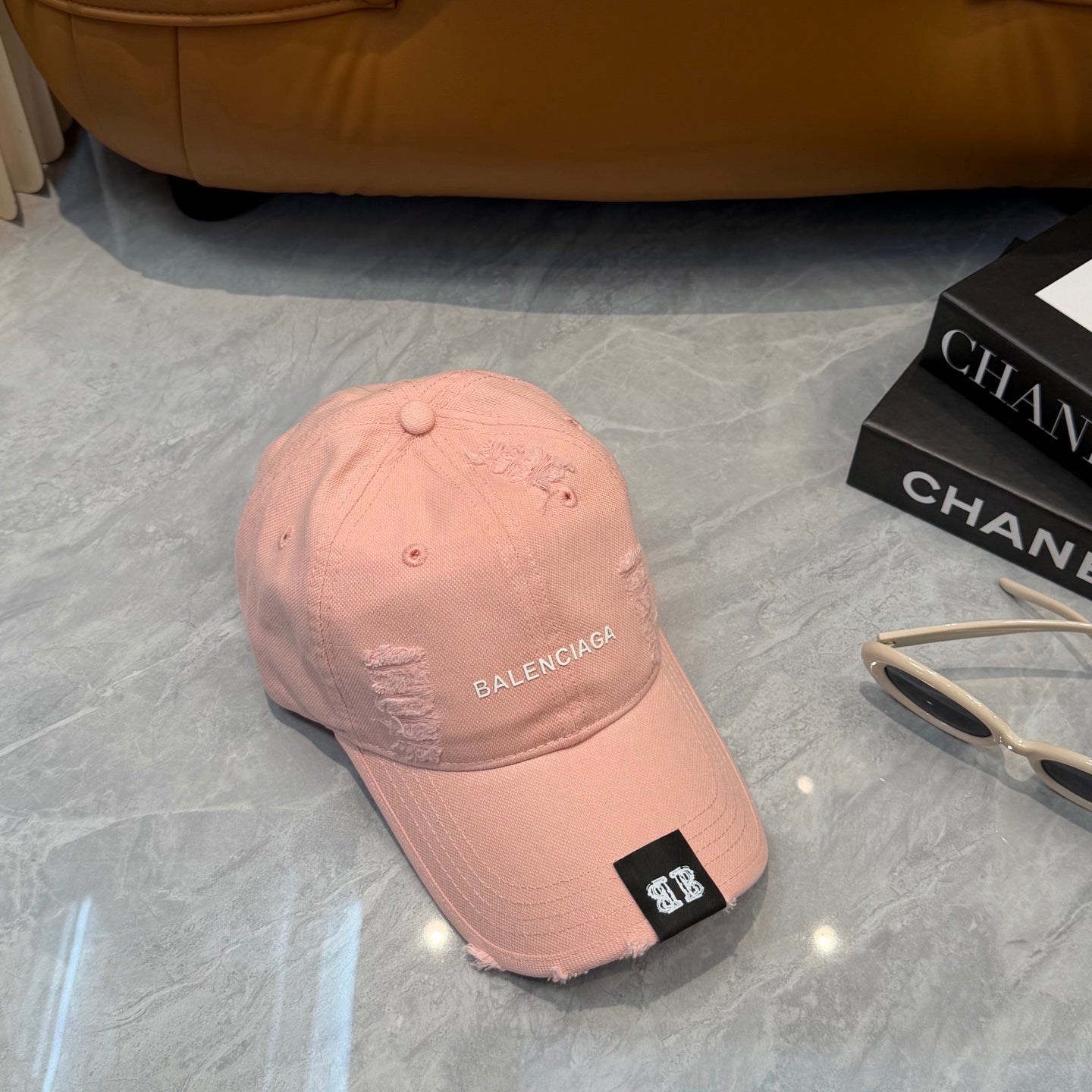 Chic Distressed Pink Baseball Cap