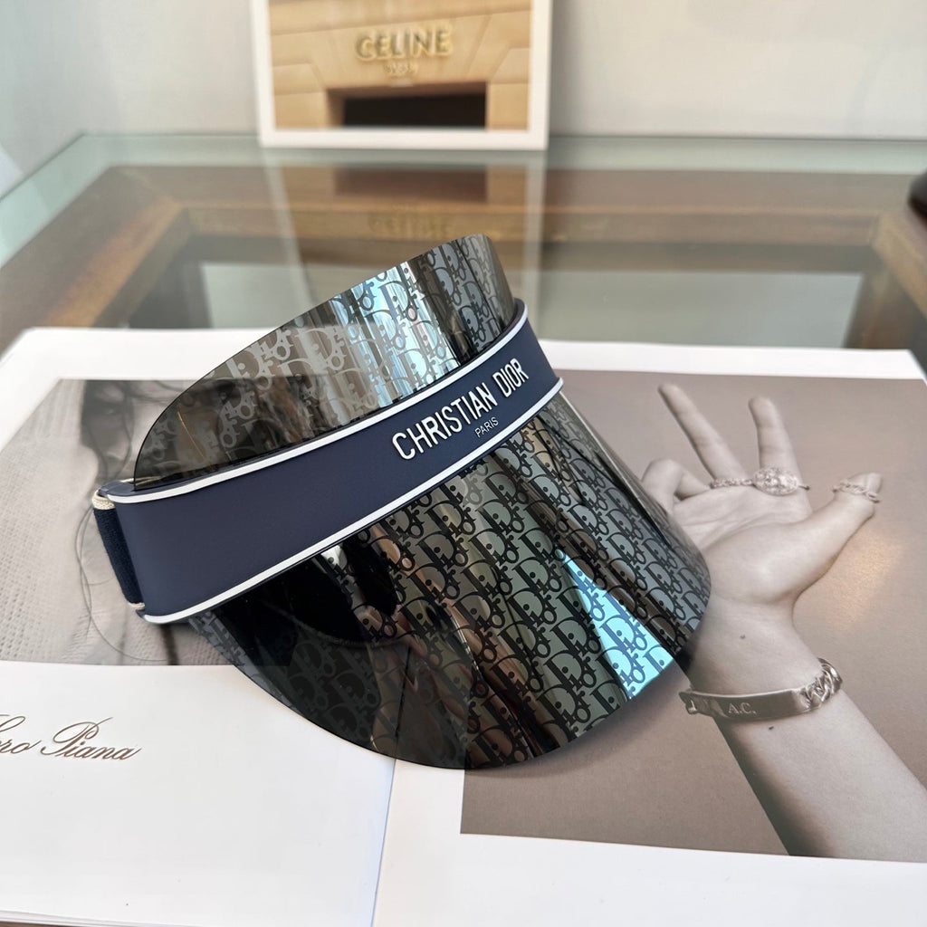 Monogram Sun Shield Visor in Elevated Navy Blue
