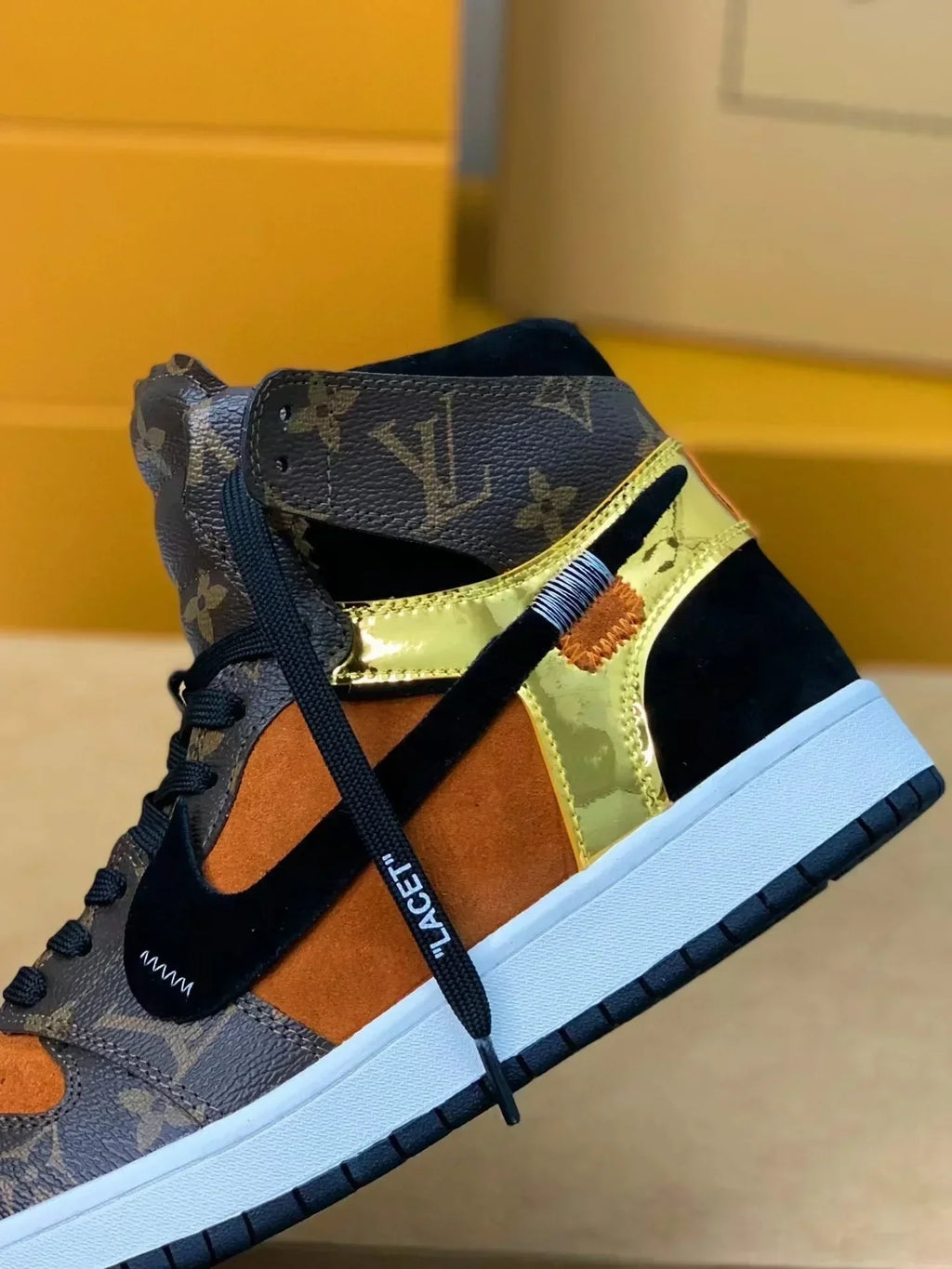 Nike Air Jordan 1 x LV – Luxury Earth‑Tone Monogram Edition