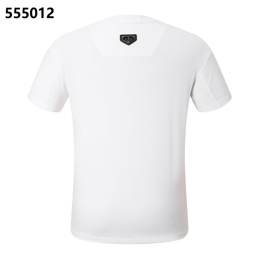 PHILIPP PLEIN Round-Neck T-Shirt with Racing Print