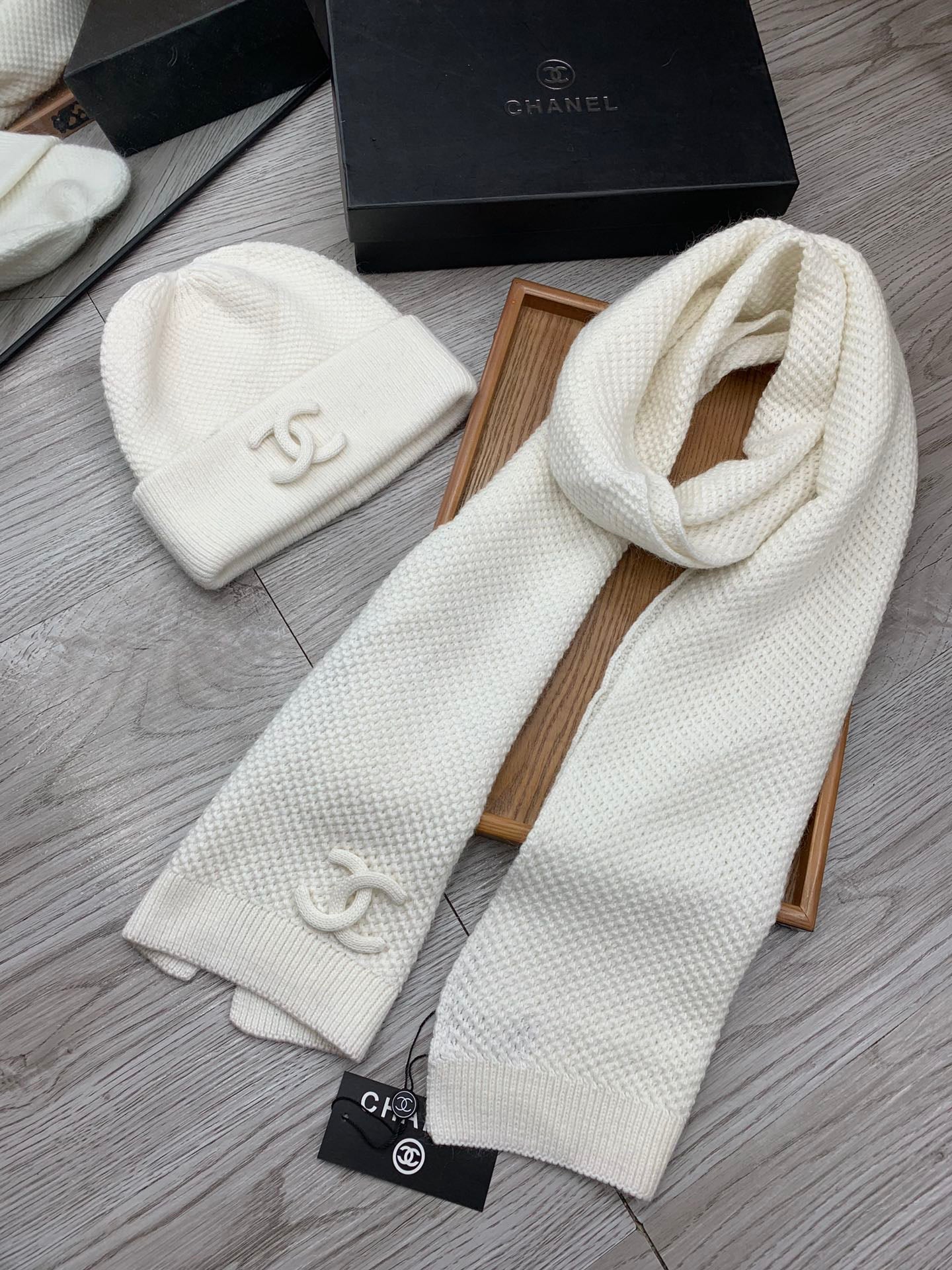 CC Cozy Knit Beanie & Scarf Set
