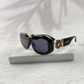 Classic Geometric Frame Sunglasses - Elegant Gold Accents UV Protection
