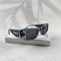 Modern Rectangular Frames | Translucent Gray Sunglasses UV Protection
