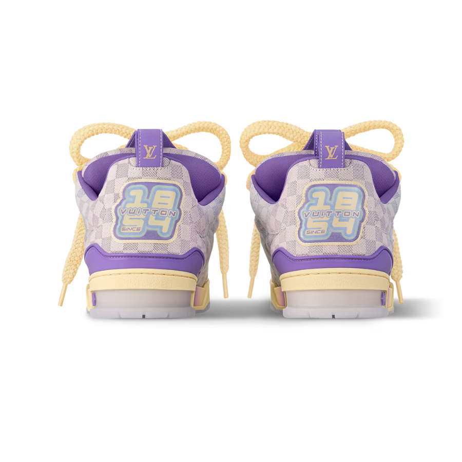 Louis Vuitton LV Skate Sneaker ‘Damier Pastel Yellow/Purple’