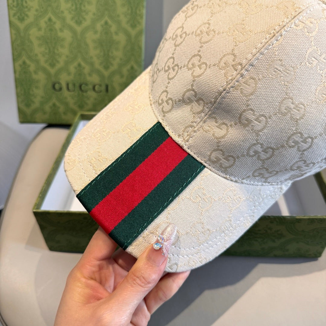 Elegant Monogram Cap in Soft Cream