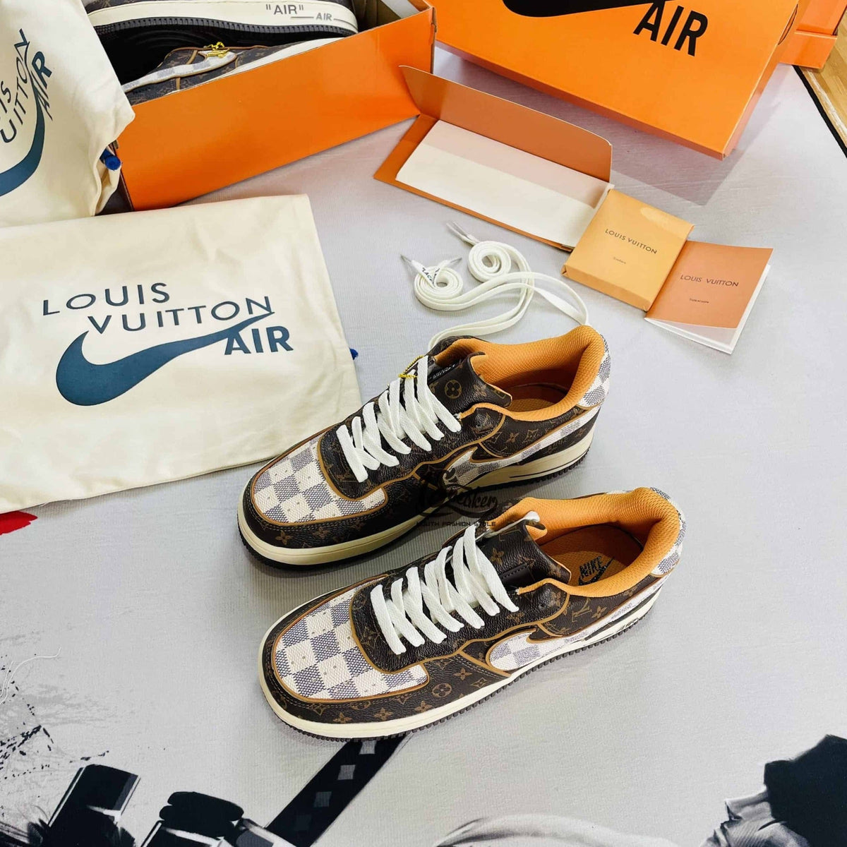 Louis Vuitton x Nike Air Force 1 Low 'Monogram Brown Damier Azur'