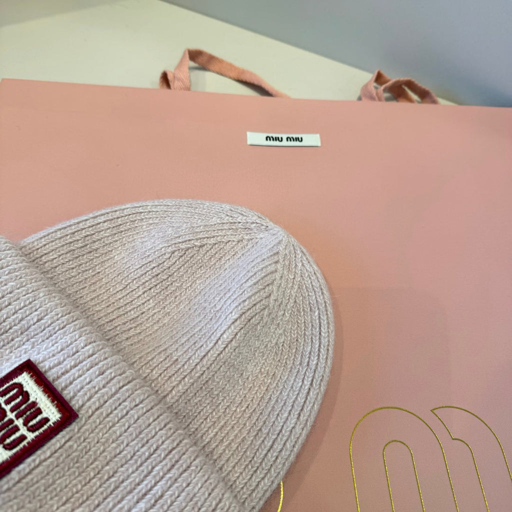 mm Knit Beanie in pink
