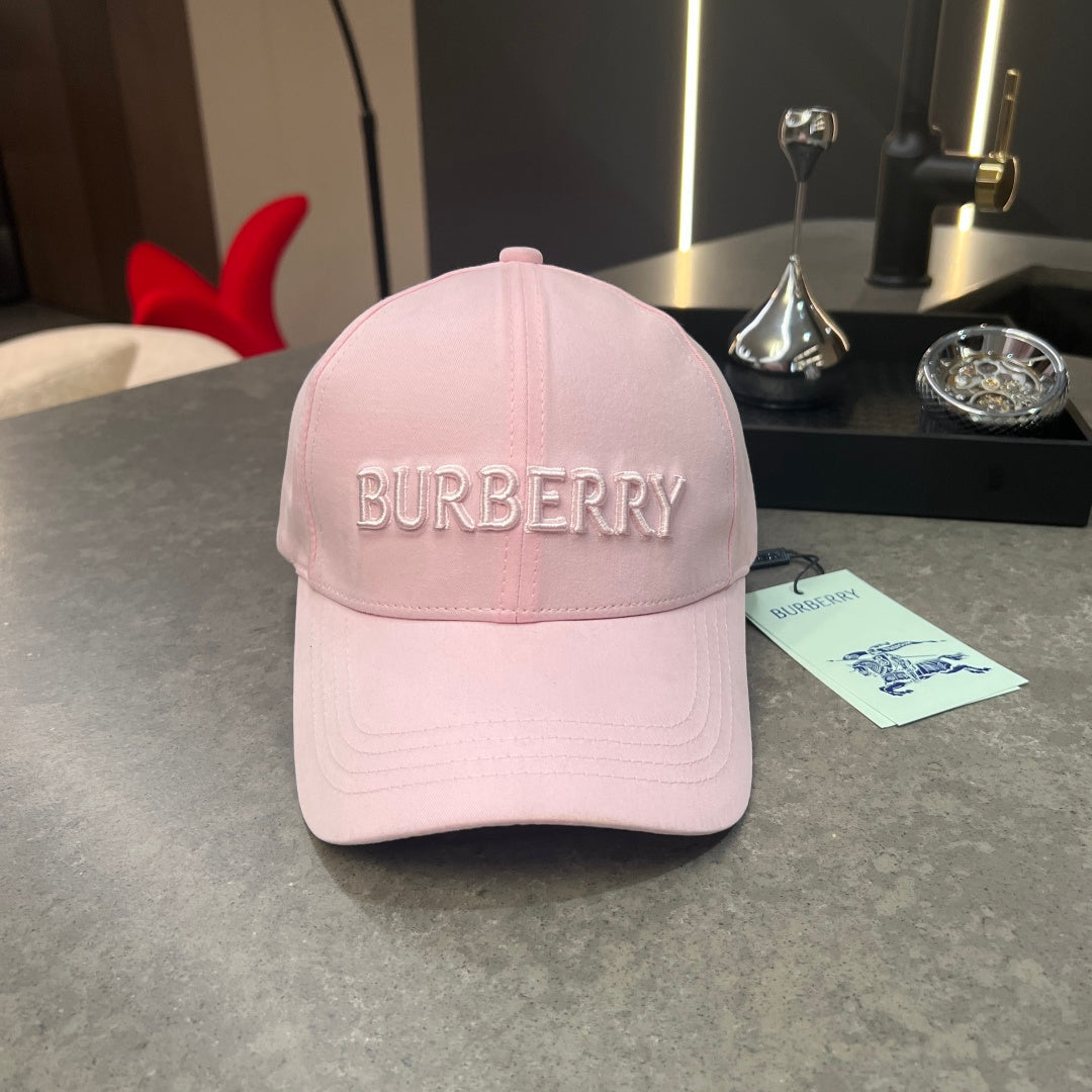 Elegant Pink Embroidered Cap for Minimalist Style