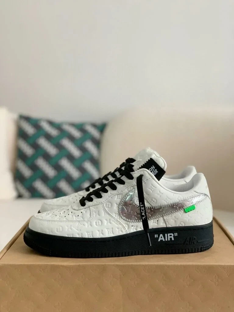 Louis Vuitton x Nike Air Force 1 Low ‘White Black Silver’