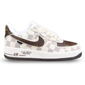 Louis Vuitton x Off-White x Nike AF1 Damier Heat Check (Custom)