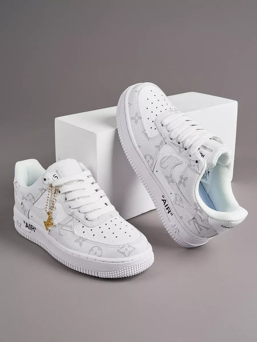 Louis Vuitton x Nike Air Force 1 Frost White Luxe Edition (Custom)
