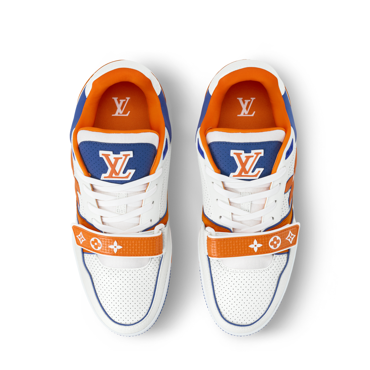 Louis Vuitton LV Trainer Orange Velcro Strap Sneaker