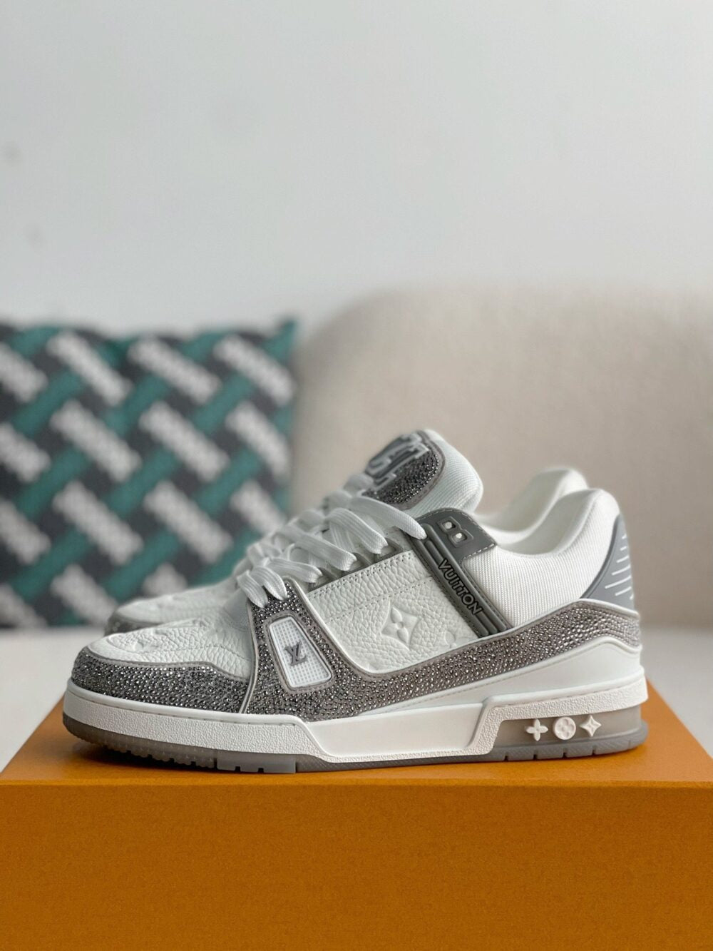 Louis Vuitton LV Trainer Sneaker ‘Denim Monogram Grey Diamond’