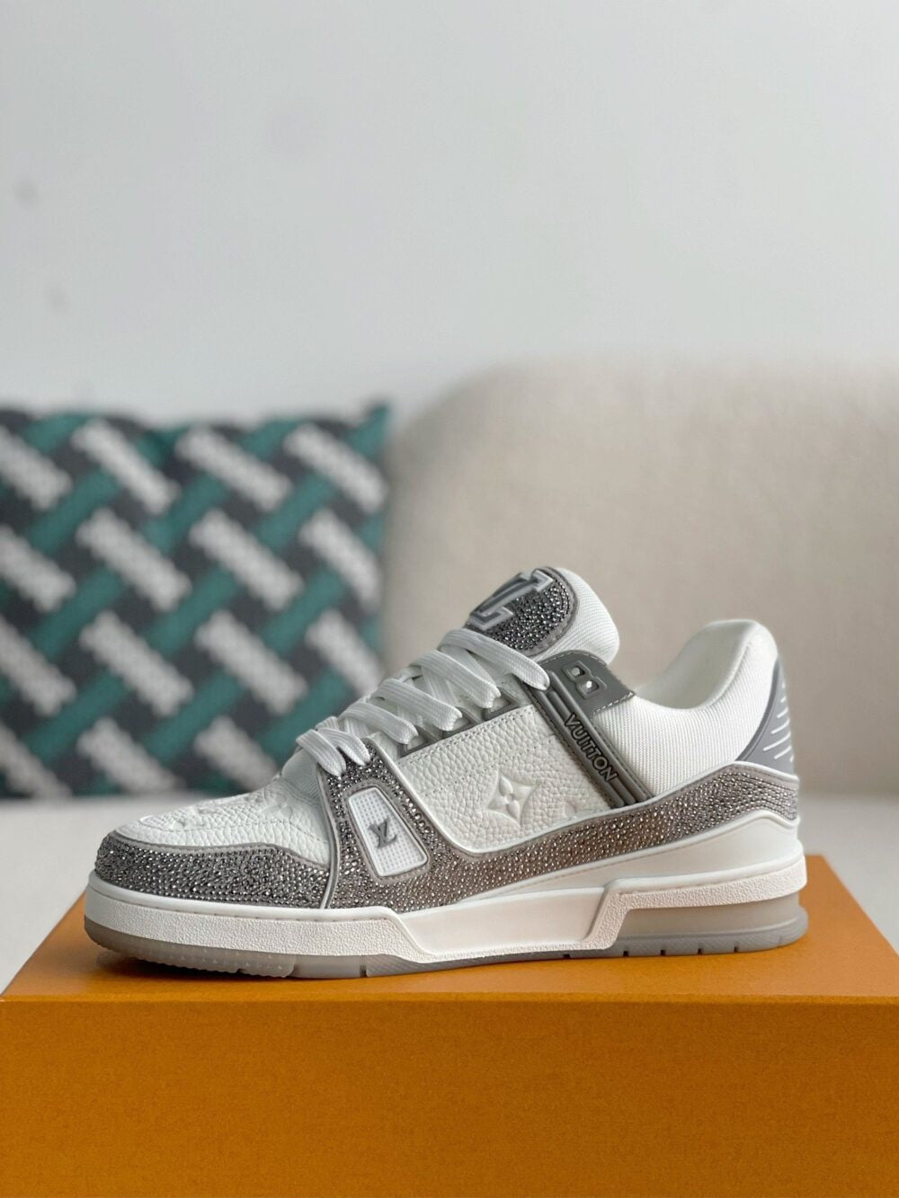 Louis Vuitton LV Trainer Sneaker ‘Denim Monogram Grey Diamond’
