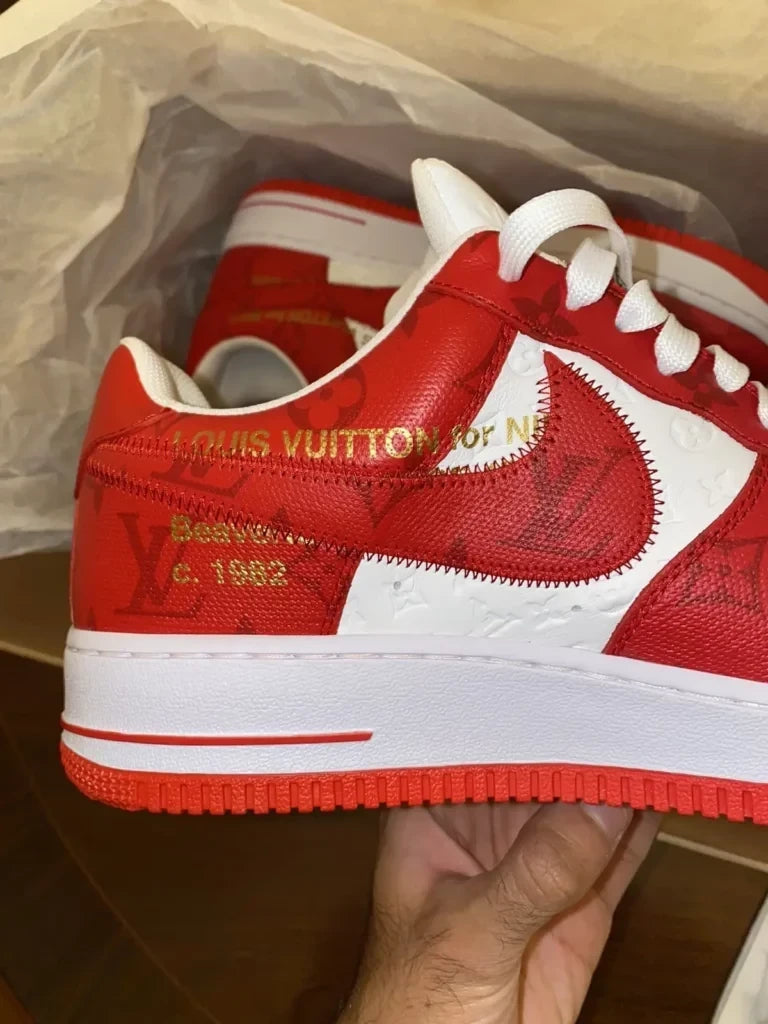 Louis Vuitton x Nike Air Force 1 Low ‘By Virgil Abloh White/Red’