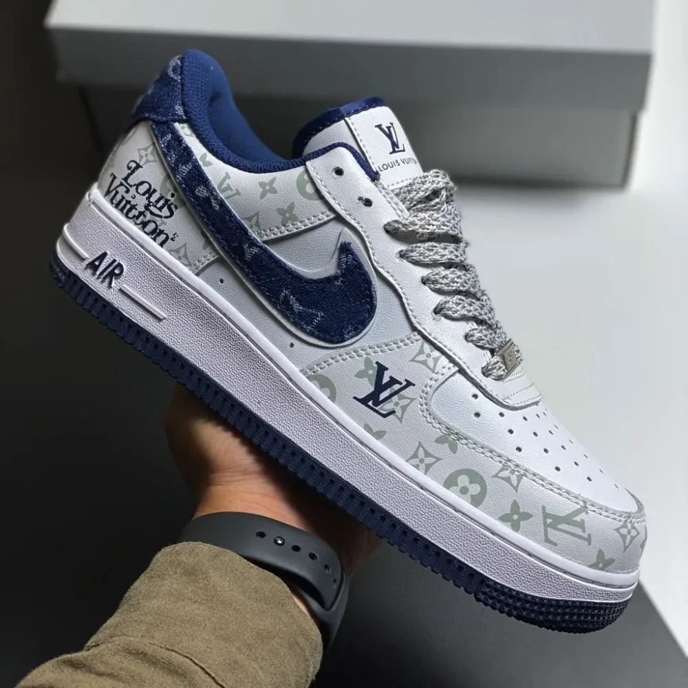 Louis Vuitton x Nike Air Force 1 07 Low ‘White Blue’