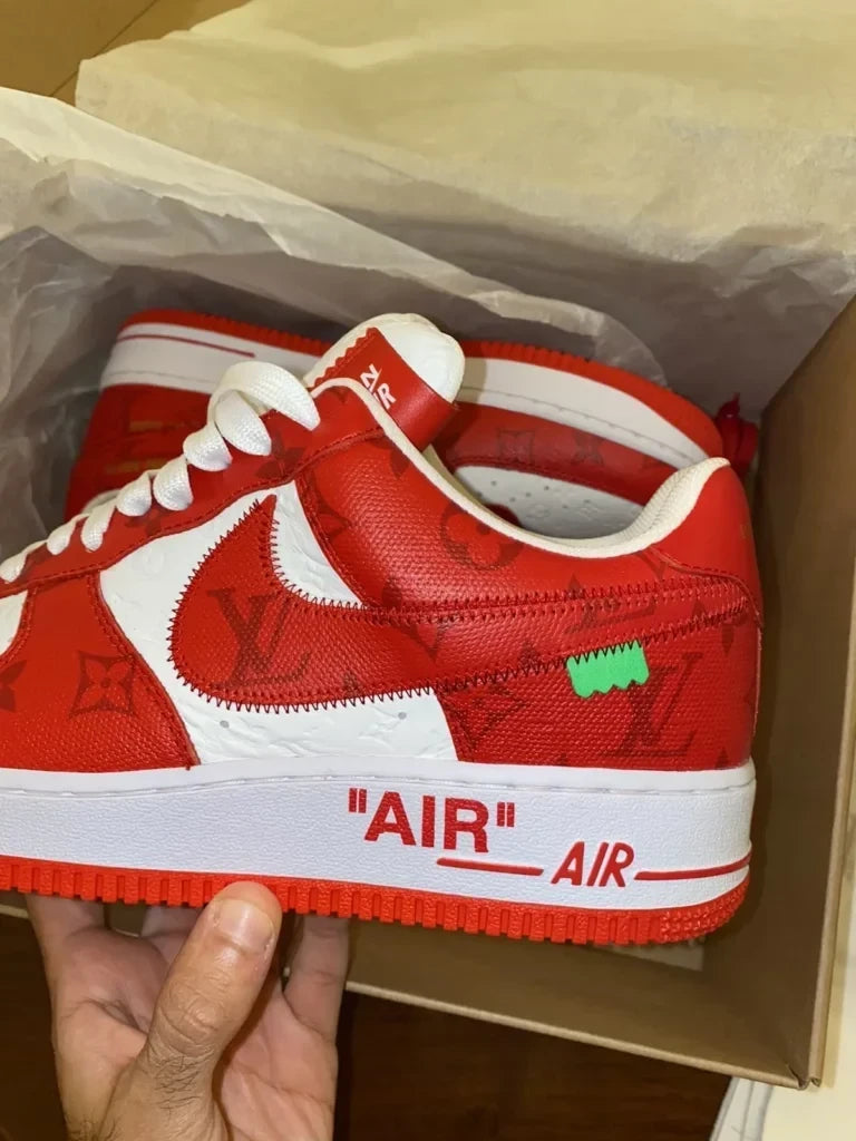 Louis Vuitton x Nike Air Force 1 Low ‘By Virgil Abloh White/Red’