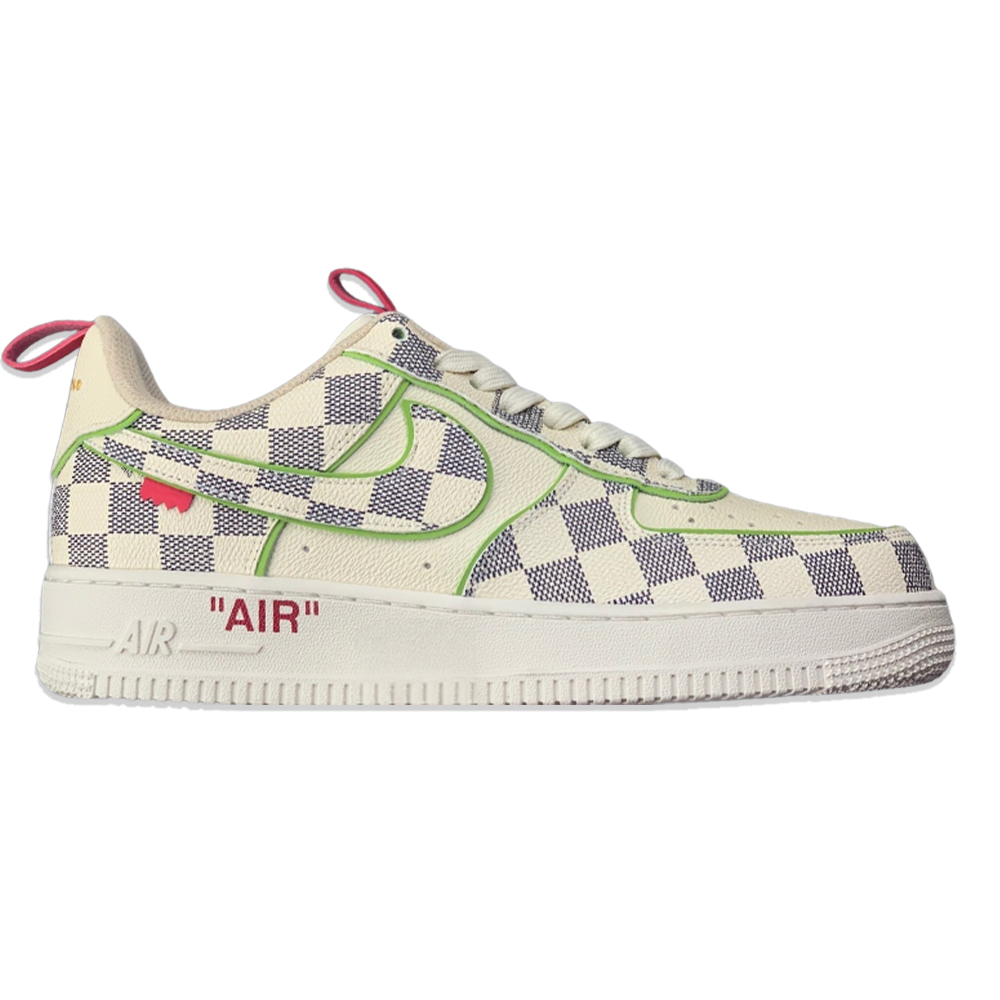 Louis Vuitton x Nike Air Force 1 – Damier Green Outline