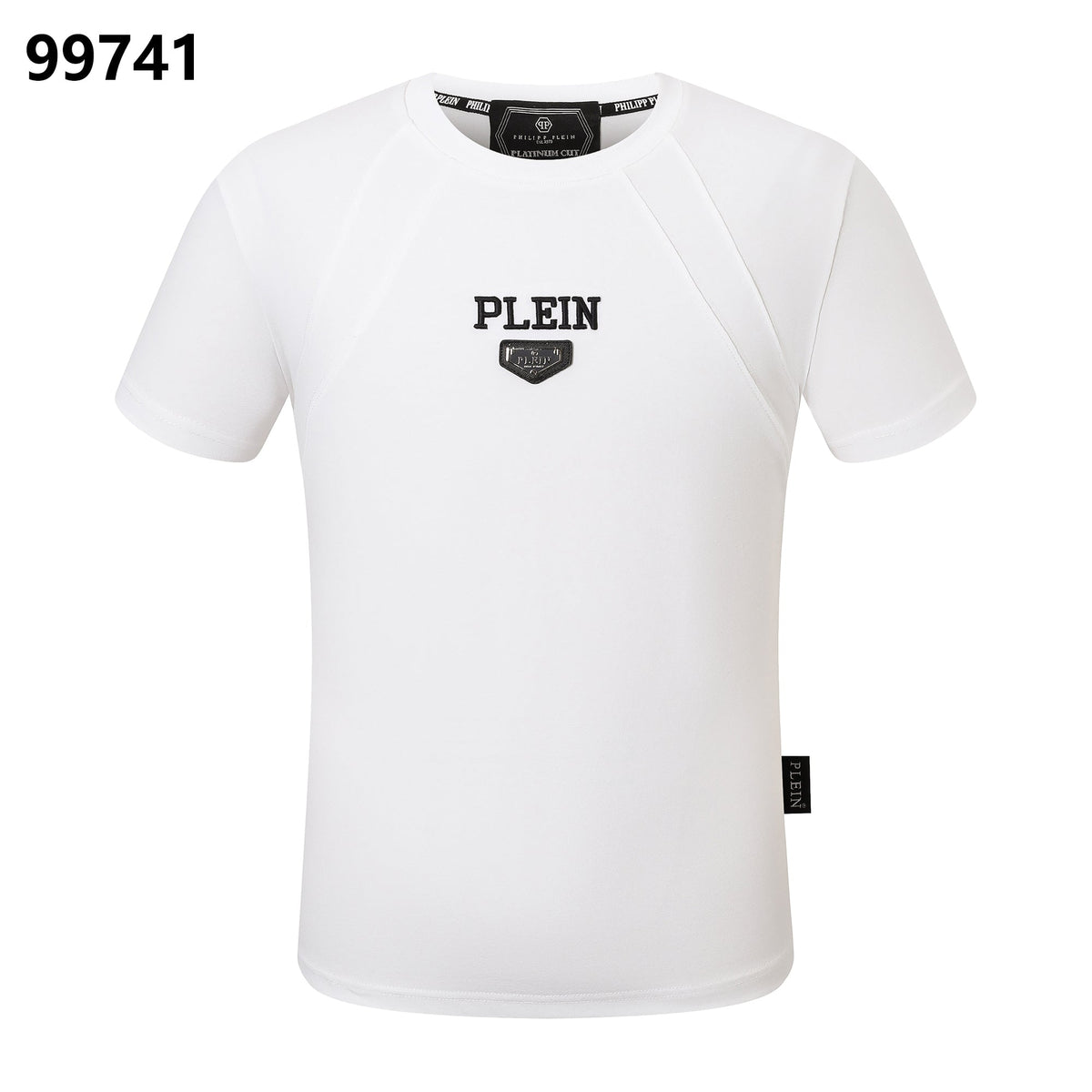 PHILIPP PLEIN Round-Neck T-Shirt with Red Skull Design