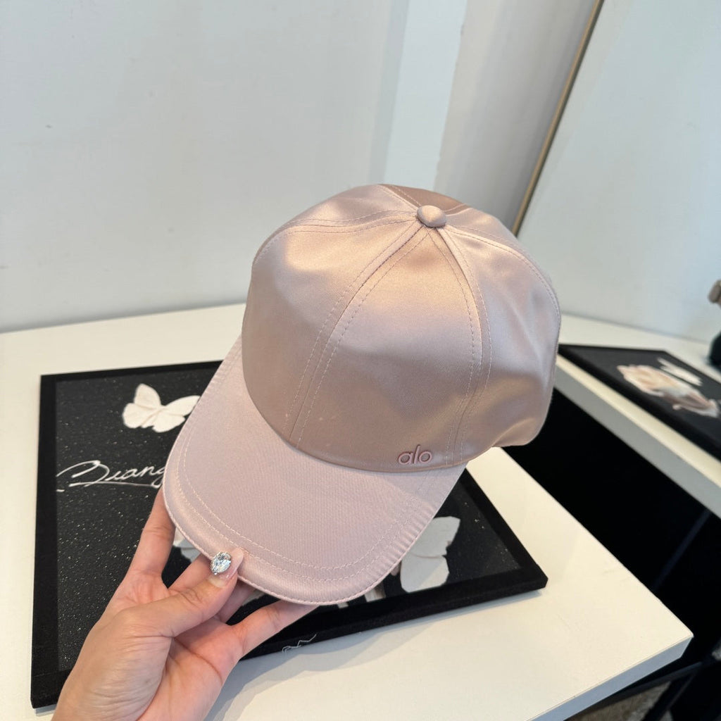 Satin Finish Baseball Cap, Adjustable Athleisure Hat for Daily Use