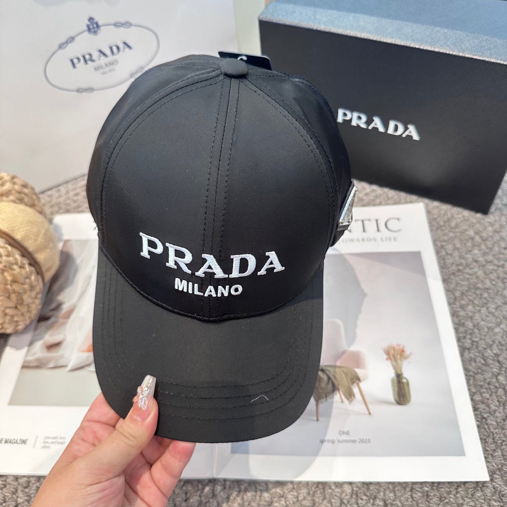 Embroidered Logo Nylon Baseball Cap - Adjustable Streetwear Hat