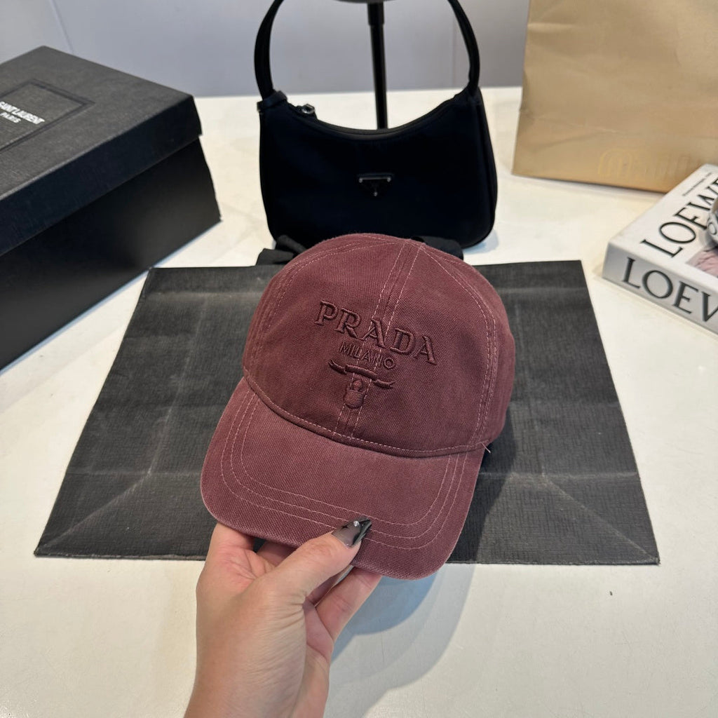 Embroidered Cotton Baseball Cap - Refined Minimalist Headwear