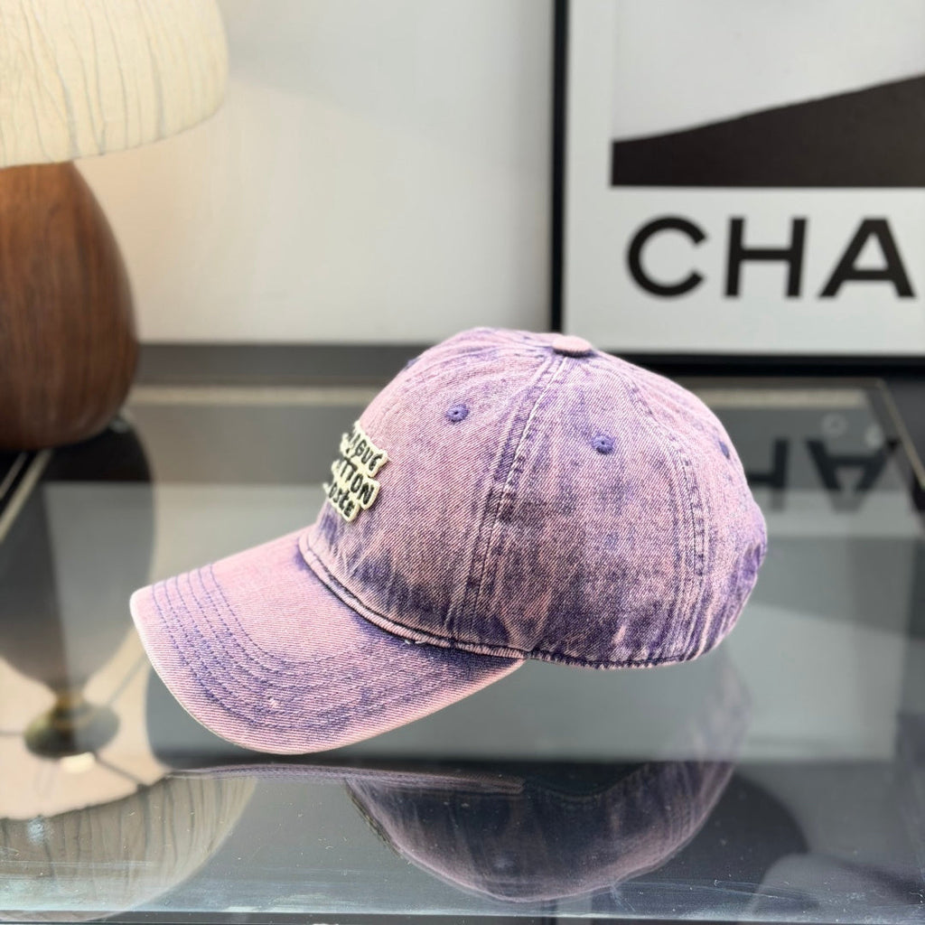 Vintage Washed Denim Baseball Cap - Adjustable Streetwear Hat