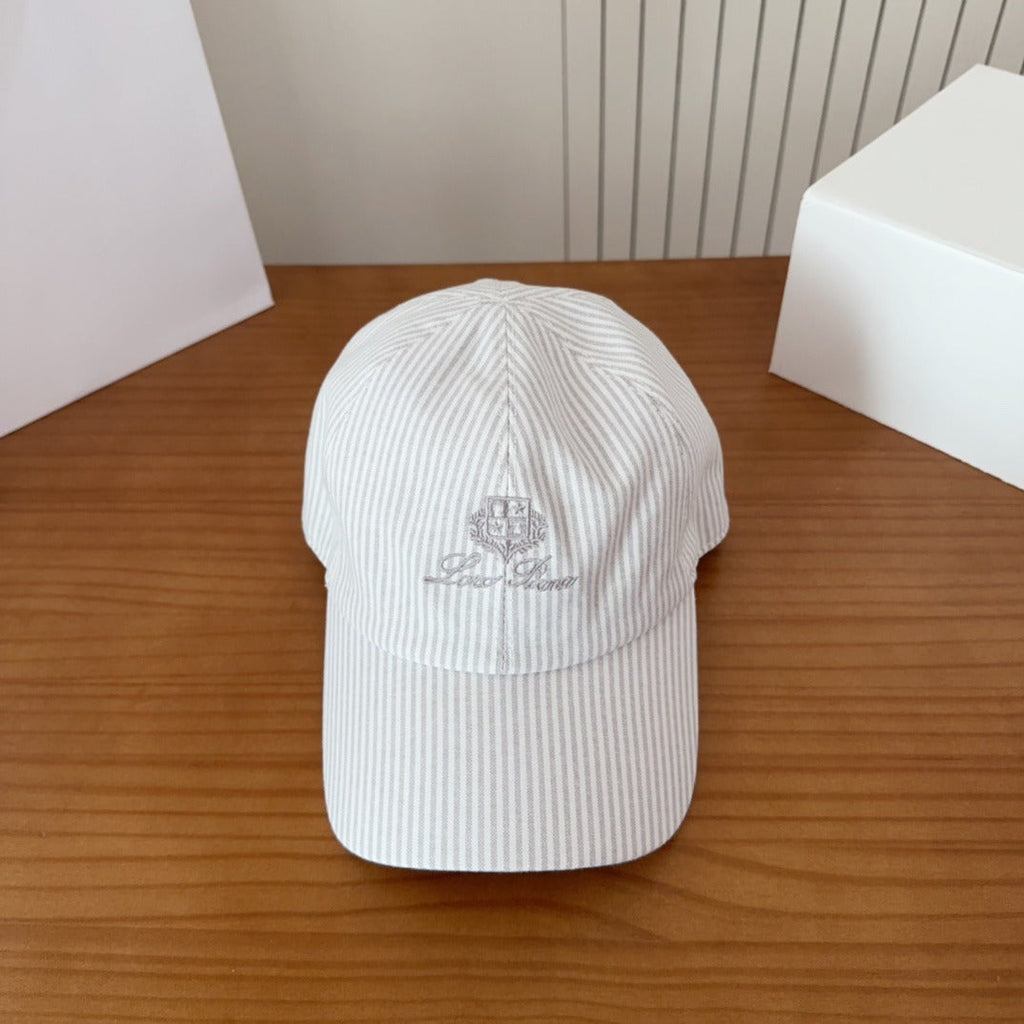 Ultra-Lightweight Pinstripe Baseball Cap - Breathable Summer Crest Hat
