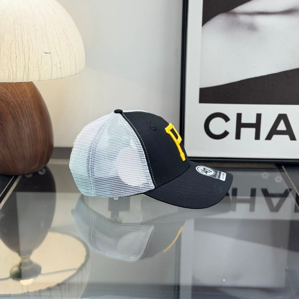 Black & White Mesh Trucker Cap
