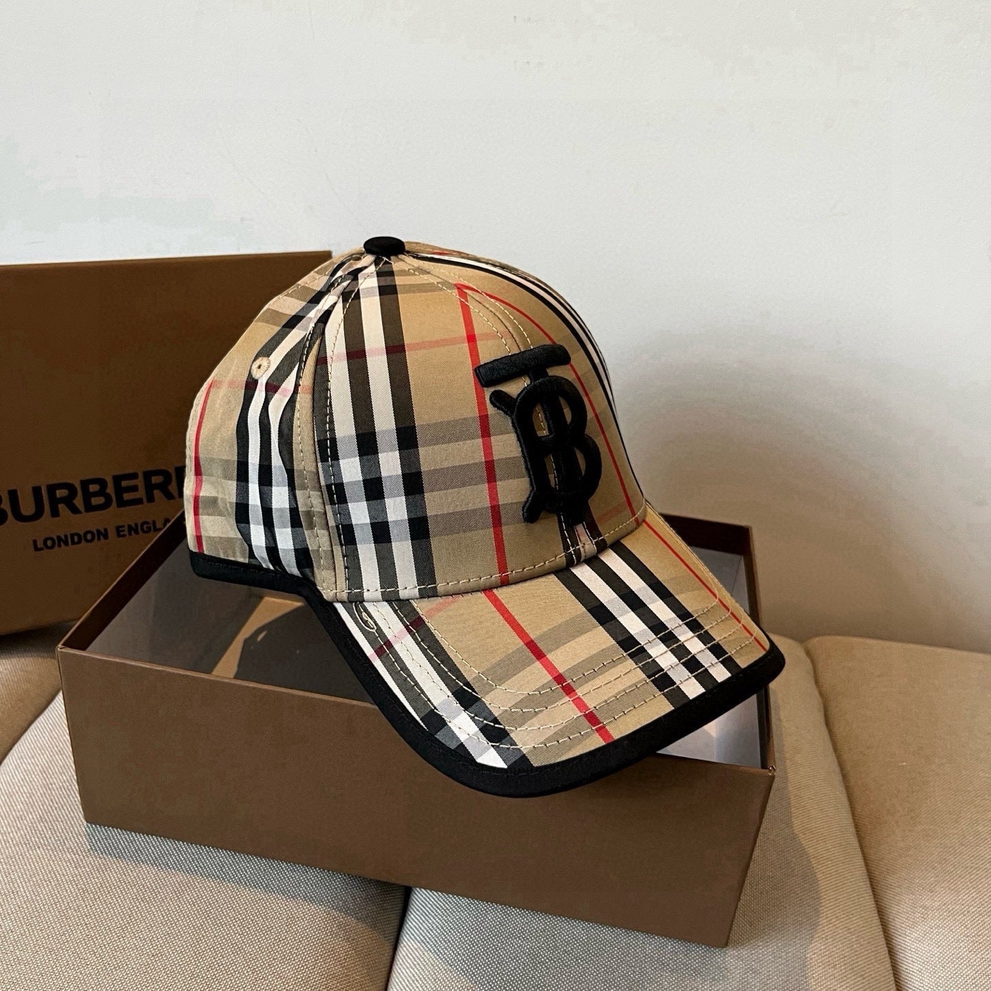 Vintage Check Adjustable Baseball Cap