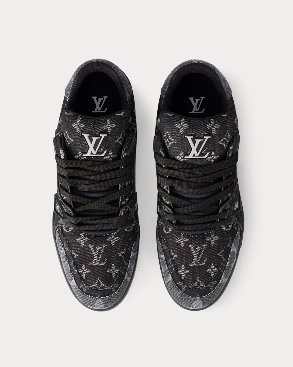 Louis Vuitton LV Trainer Sneaker Black Denim Monogram