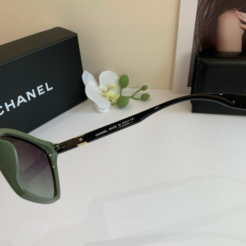 CC Square Sunglasses with Olive